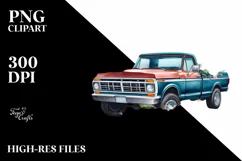 Pickup Truck with Flowers USA Flag Product Image 3
