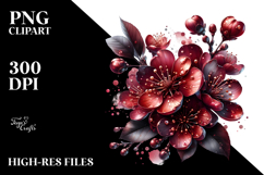 Cherry Blossom Watercolor Clipart Product Image 2