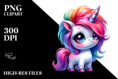 Expressive Unicorn with Cool Haircut, High-Res PNG Product Image 2