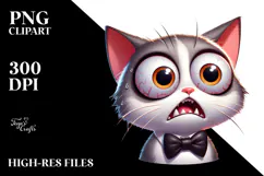 Exaggerated Cartoon Mouse with Flower Crown PNG Product Image 2