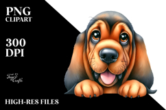Happy Bloodhound with Big Eyes, High-Quality PNG Product Image 2