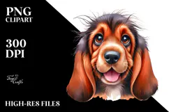 Happy Bloodhound with Big Eyes, High-Quality PNG Product Image 2