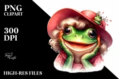 Vibrant Frog Portrait | Watercolor Clipart Product Image 3