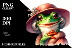 Vibrant Frog Portrait | Watercolor Clipart Product Image 3