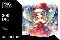 Fairy Christmas Watercolor | Clipart Product Image 3