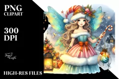 Fairy Christmas Watercolor | Clipart Product Image 3