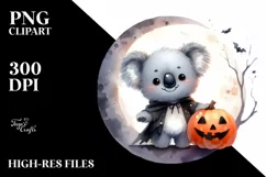 Cute Baby Koala Halloween PNG Product Image 3