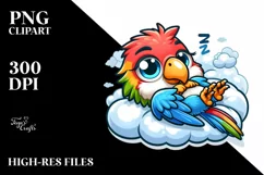 Crazy Hair Macaw Baby Cartoon | Clipart Product Image 3