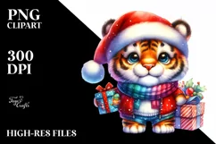 Dressed for Winter Baby Tiger PNG Product Image 3