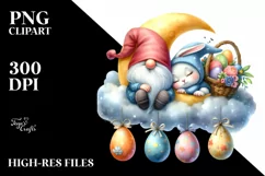 Easter Bunny Clipart |T-shirt, Mug PNG Product Image 7