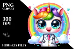 Goofy Baby Unicorn in Lab Coat Product Image 2