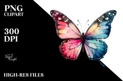 Abstract Butterfly with Splashes, Transparent PNG Product Image 2