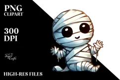 Washed Watercolor Funny Mummy PNG Product Image 2