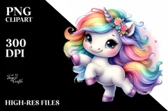 Cute Baby Unicorn Clipart Product Image 3