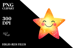 Whimsical Smiling Star PNG Product Image 2