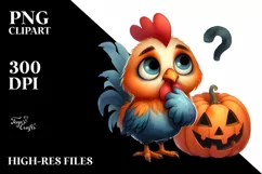 Funny Rooster in Halloween | Sublimation | Clipart Product Image 3
