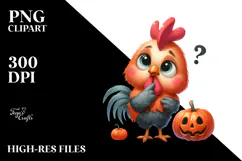 Funny Rooster in Halloween | Sublimation | Clipart Product Image 2