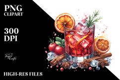 Watercolor Negroni Clipart Product Image 3