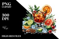 Watercolor Negroni Clipart Product Image 3