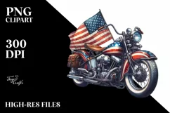 Vintage Motorcycle | Watercolor Clipart Product Image 3
