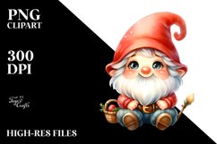 Cute Watercolor Small Gnome Smiling Product Image 1
