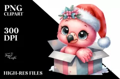 Expressive Baby Flamingo, Sublimation PNG Product Image 3