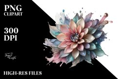 Abstract Pastel Dahlia | Clipart Product Image 1
