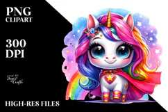 Crazy Baby Unicorn in Superhero Cape Product Image 2