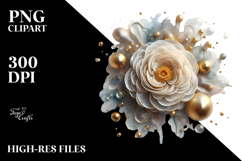 Abstract y Flower Sublimation Clipart Product Image 2
