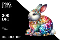 Colorful Bunny Made of Diamonds Title Product Image 2
