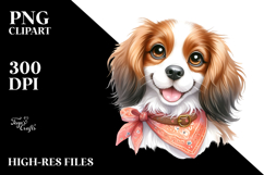 Happy Cute Brittany Dog, Watercolor Art Product Image 2