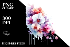 Vibrant Orchid Frame PNG Product Image 2