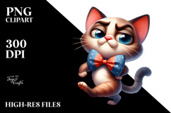 Exaggerated Cartoon Kitten PNG Product Image 2