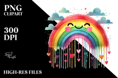 Colorful Star and Moon Rainbow PNG Product Image 2