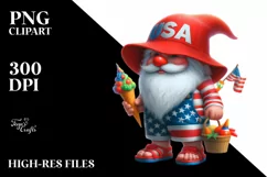 Digital Painting Gnome in Beach Wear | Clipart Product Image 3