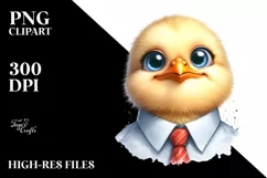Funny Watercolor Baby Hummingbird | Sublimation | Clipart Product Image 1