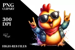 Funny Chicken Smiling Rocker Sign | Clipart Product Image 1