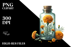 Bottle with Large Marigold Product Image 2