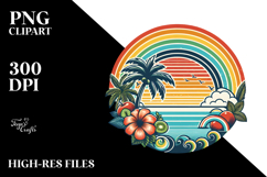 Retro Tropical Rainbow, Clipart Product Image 2