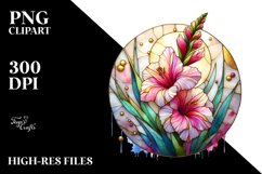 Stained Gladiolus Made of Material | Sublimation Clipart Product Image 3