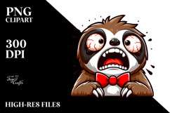 Goofy Sloth with Bow Tie PNG Product Image 2