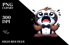 Goofy Sloth with Bow Tie PNG Product Image 2