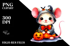 Vibrant Baby Mouse Halloween Drawing PNG Product Image 2
