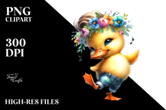 Watercolor Dancing Baby Duck PNG Product Image 2