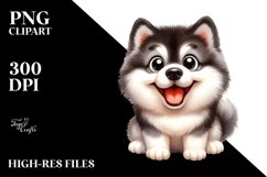 Crazy Watercolor Akita Clipart Product Image 3