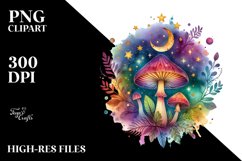 Magical Celestial Mushroom | Sublimation Clipart Product Image 3