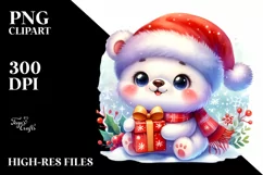 Expressive Baby Polar Bear, Transparent PNG Product Image 1