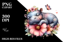 Adorned Baby Hippo PNG Product Image 2