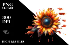 Watercolor Vintage Dirty Sunflower with Confetti, 20 oz Product Image 2