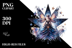 Gothic Fairy on Star PNG Product Image 2